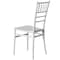 Fabulaxe Modern White Stackable Chiavari Dining Chair, White QI004661.WT - alternate 7